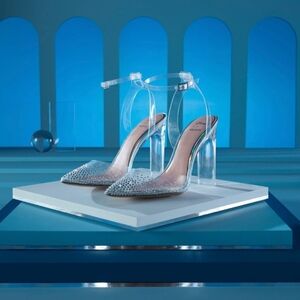 Disney Silver Heels with Transparent Design